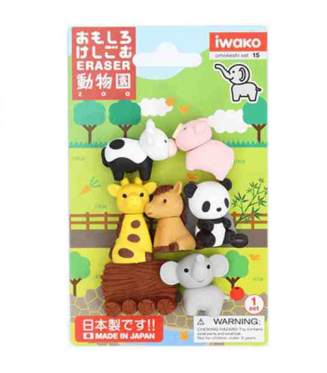 Iwako Puzzle Eraser - Zoo  - (Made in Japan)