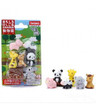Iwako Puzzle Eraser - Zoo  - (Made in Japan)