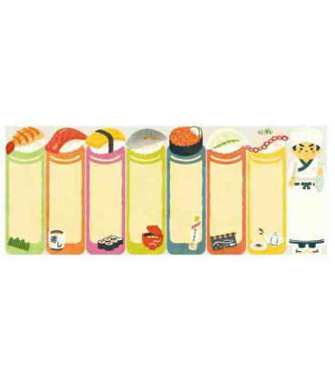 Self-adhesive bookmarkers - Kurochiku (Kyoto, Japan)-  Sushi model