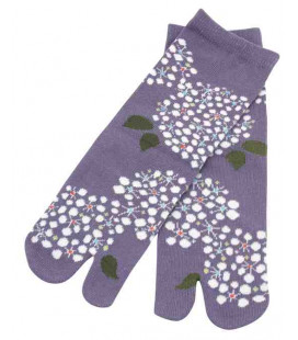Calcetines de mujer "Tabi" de dos dedos - Kurochiku (Kyoto)- Modelo Kodemari (Talla única 23-25 cm)