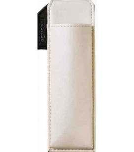 Porta bolígrafos magnético japonés de cuero - Modelo Pensam 2001 (White) - Color blanco