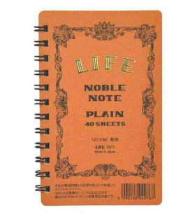 Life Noble Note - N71 (Tamaño 127x80mm - Color Marron - Liso - 40 paginas)