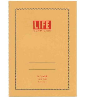 Cuaderno Life Vermilion - N68 (Tamaño A6 - Color ocre - Pauta a cuadros - 64 paginas)