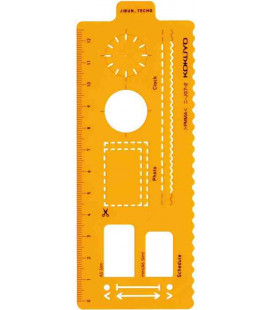 Kokuyo Jibun Techo Goods - Template Plan Orange - Line and borders