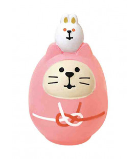 Decole - Gato Daruma rosa - Concombre Fuku Mono - Modelo ZCB-43949