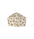 Mascarilla Japonesa Textil y Lavable - Cool Mask - Estampado de flores violetas
