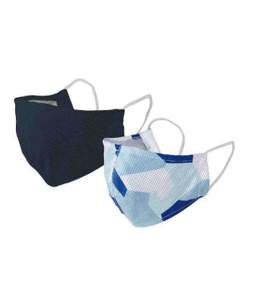 Pack de 2 mascarillas japonesas - Spice of Life - UV Protection - Ice Blue & Navy - Tamaño pequeño