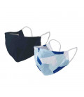 Pack de 2 mascarillas japonesas - Spice of Life - UV Protection - Ice Blue & Navy - Tamaño pequeño