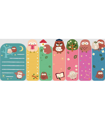 Marcadores adhesivos Kurochiku (Kyoto, Japón) - Modelo Fukurou