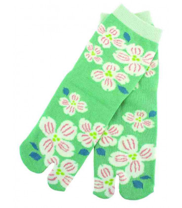 Calcetines de mujer "Tabi" de dos dedos - Kurochiku (Kyoto)-  Mod. Hanamizuki (Talla única 23-25 cm)