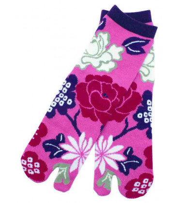 Calcetines de mujer "Tabi" de dos dedos - Kurochiku (Kyoto)-  Modelo Yuzen(Talla única 23-25 cm)