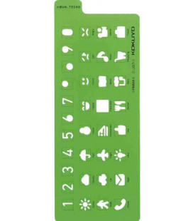 Kokuyo Jibun Techo Goods - Template Plan - Color verde