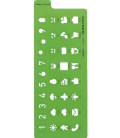 Kokuyo Jibun Techo Goods - Template Plan - Color verde