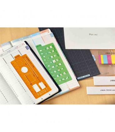 Kokuyo Jibun Techo Goods - Template Plan - Color verde