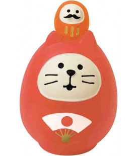 Decole - Gato Daruma rojo - Concombre Fuku Mono - Modelo ZCB-43945