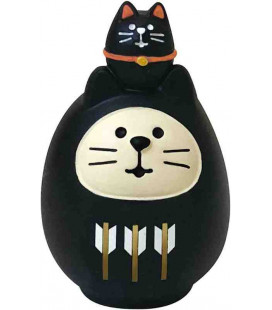 Decole - Gato Daruma negro - Concombre Fuku Mono - Modelo ZCB-43948