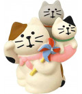Decole - Lucky beckoning cat, family happiness - Colección Concombre Fuku Mono