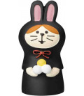Decole - Cat hood Otsukimi Usagi in black - Colección Concombre Mattari ike no o tsukimi-kai