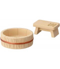 Decole - Bath tub and bath chair set - Colección Concombre Ofuro de mattari yuzu biyori