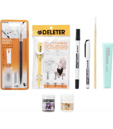 Deleter Manga Tool Set Deluxe - Artistic Materials for Comic Creators - Kit para dibujar manga