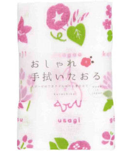 Toalla japonesa tenugui Kurochiku (Kyoto)- Modelo Pinku no ohana