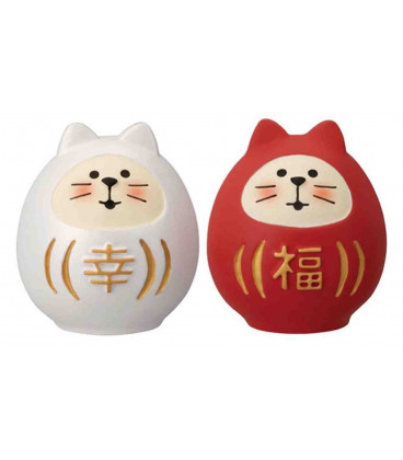 Decole - Happiness Cat Daruma Pair Set - Colección Concombre Happy Wedding