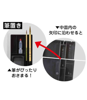 Set de caligrafia com pasta - Akashiya - Azul y rosa - AF233-PK