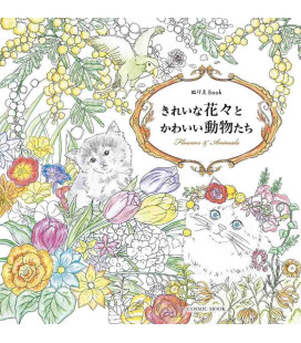 Nuri e book - Flowers and Animals - Livro de colorir