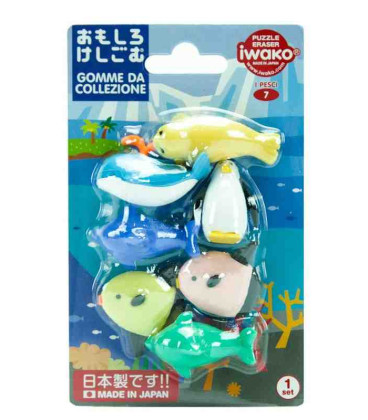 Iwako Puzzle Eraser - Marine Animal  - (Made in Japan) 