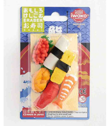 Iwako Puzzle Eraser - Sushi  - (Made in Japan) 