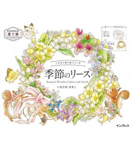 Kodawari nurie shi - Seasonal Wreaths of Plans and friends - Livro de colorir