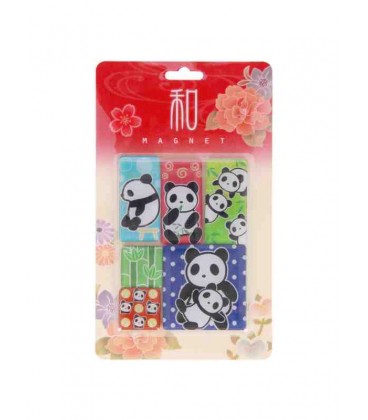 Kurochiku - 6 Ímanes com motivos japoneses - Panda