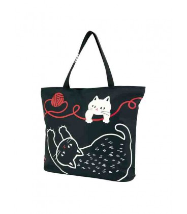 Sacola japonesa Kurochiku - Modelo Fukurou - 100% poliéster