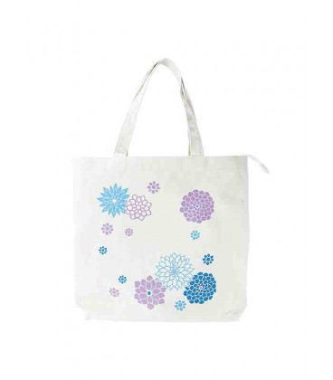 Canvas Tote Kurochiku - Modelo Tenjikubotan (shiro) - 100% algodão