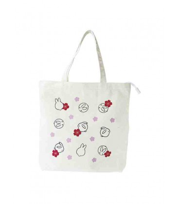 Canvas Tote Kurochiku - Modelo Hanausagi (shiro) - 100% algodão
