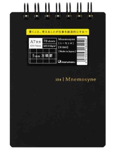 Maruman Mnemosyne Notebook N184A (Formato A7) - Quadriculado - 5mm. - 70 folhas