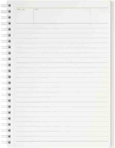 Maruman Mnemosyne Soft Notebook N295-51 (Formato A5) - Pautado 7 mm - 80 folhas - Cinza