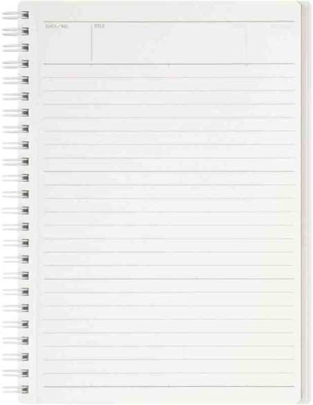 Maruman Mnemosyne Soft Notebook N295-51 (Formato A5) - Pautado 7 mm - 80 folhas - Cinza