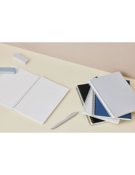 Maruman Mnemosyne Soft Notebook N295-51 (Formato A5) - Pautado 7 mm - 80 folhas - Cinza