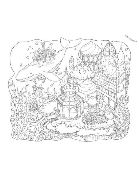 Wonderful Houses in an Imaginary World - Mona - Livro de colorir