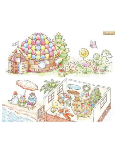 Wonderful Houses in an Imaginary World - Mona - Livro de colorir