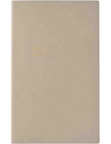 Jibun Techo Kokuyo - Agenda 2026 - Lite Mini Diary - B6 Slim - Bege