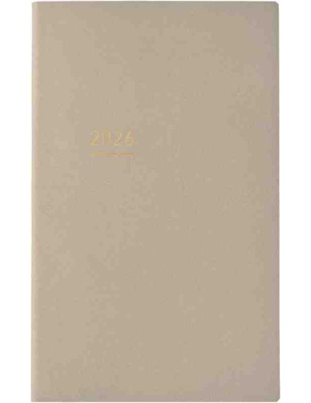 Jibun Techo Kokuyo - Agenda 2026 - Lite Mini Diary - B6 Slim - Bege