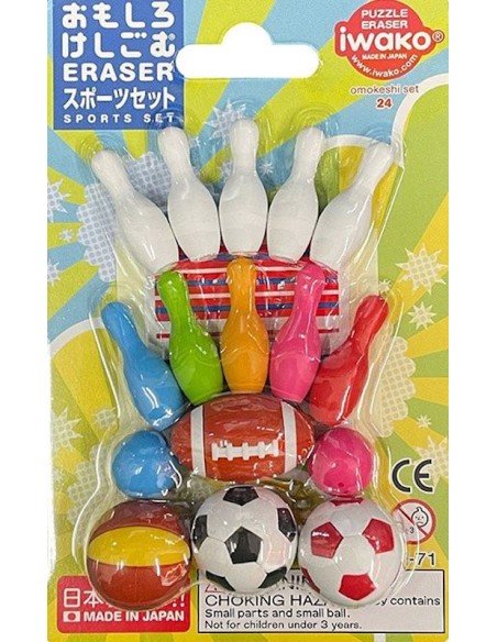 Iwako Puzzle Eraser - Sports (Borrachas coleccionáveis - Made in Japan)
