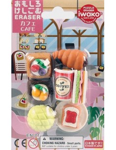 Iwako Puzzle Eraser - Cafe (Borrachas coleccionáveis -...