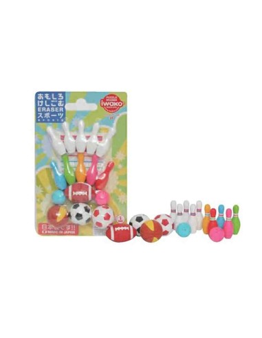 Iwako Puzzle Eraser - Sports (Borrachas coleccionáveis - Made in Japan) 