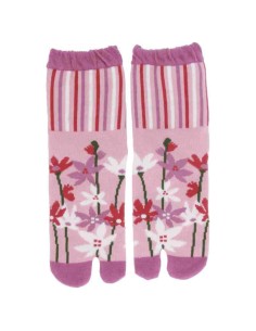 Meias femininas "Tabi" com dois dedos - Kurochiku (Kyoto) - Mod.  Ooamana (Tamanho 23-25 cm)