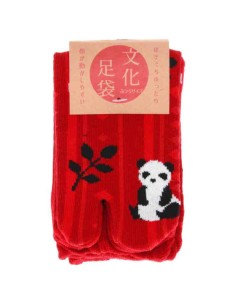 Meias femininas "Tabi" com dois dedos - Kurochiku (Kyoto) - Mod.  Panda (Tamanho 23-25 cm)