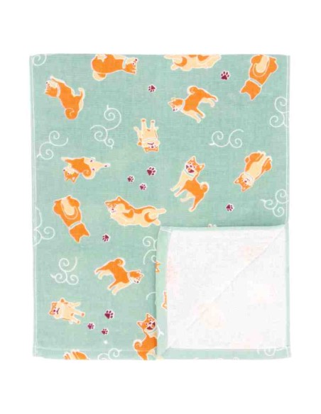 Toalha tenugui japonesa Kurochiku (Kyoto) - Modelo Shibainu