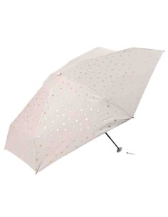 Guarda-chuva de bolso POKELLA para sol e chuva com proteção UV - Rosa com corações  (50 cm)